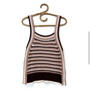 Aritzia | Wilfred | Caumont Linen Blend Striped Knit Tank Size M